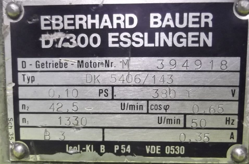 Getriebemotor 0,075 kW 42,5 U/min von Bauer - DK5406/143 – Bild 4