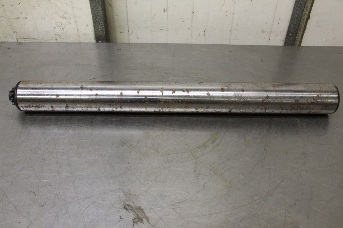 Förderbandrollen Transportrollen von Stahl - Ø 80 x 800 mm mit Kettenrad – Bild 4