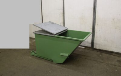 Alternative view of Kippbehälter mit Deckel NEU von Stahl - 0,8 m³