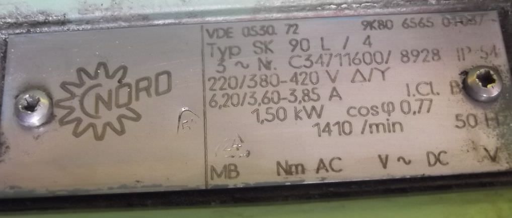 Getriebemotor 1,5 kW 120 U/min von Nord - SK1282A-90 L/4 – Bild 5