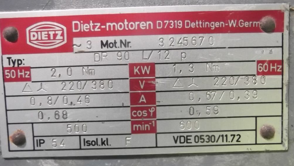 Aufwickelmotor 2,0 Nm 500 U/min von Dietz - DP 90 L/12 p – Bild 5