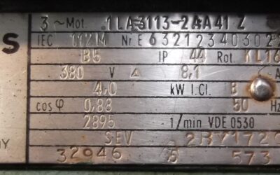 Elektromotor 4 kW 2895 U/min von Siemens - 1LA3113-2AA41Z – Bild 4