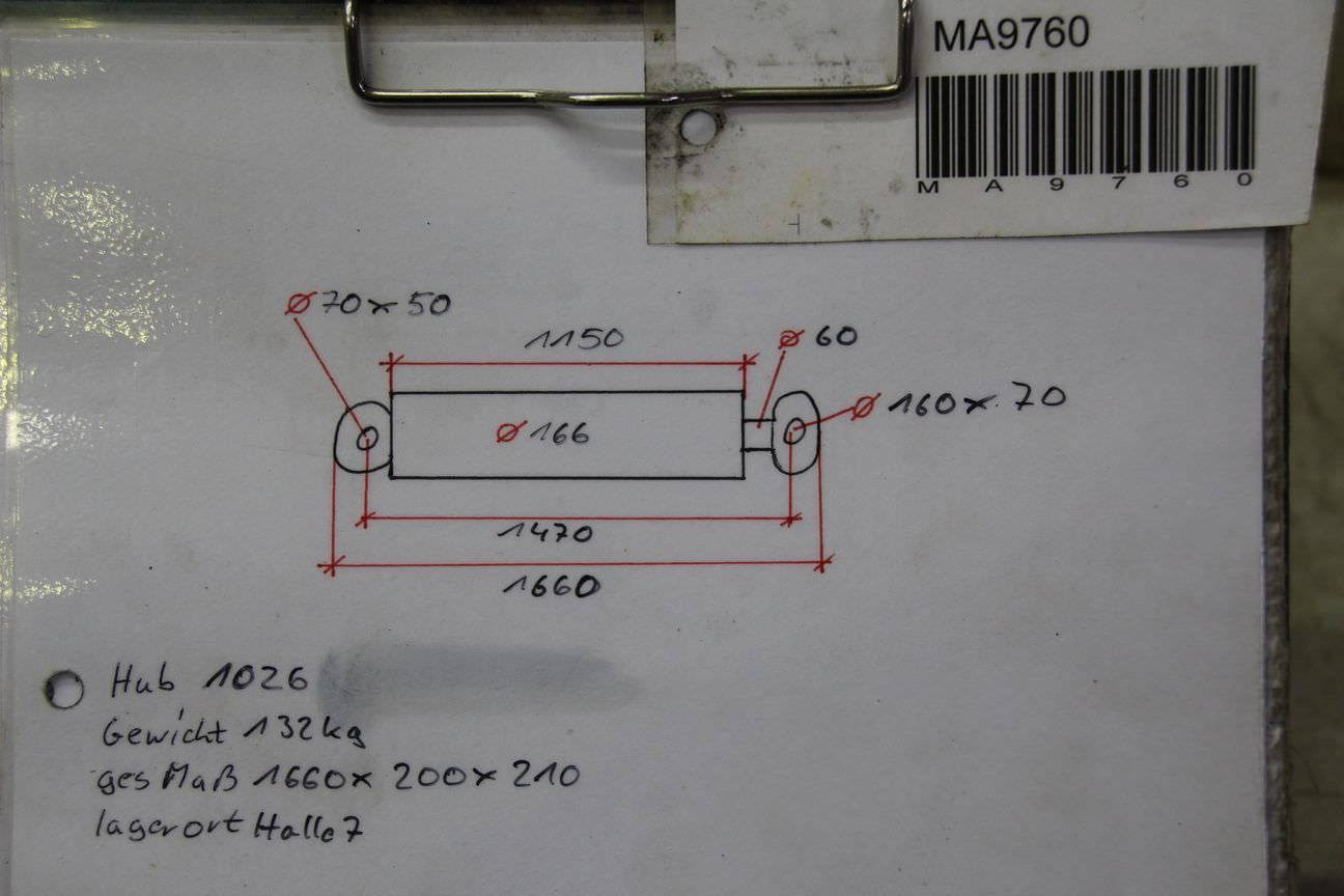 Hydraulikzylinder von SAFE-POWER-WEERT - Hub 1020 mm – Bild 12