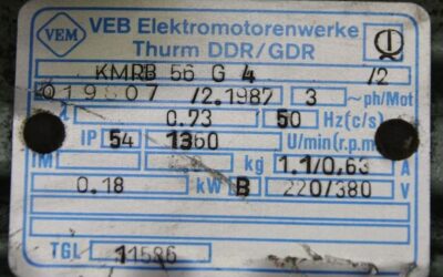 Elektromotor 0,18 kW 1360 U/min von VEM - KMRB56G4 – Bild 4