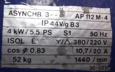 Elektromotor 4 kW 1440 U/min von unbekannt - AP112M-4 – Bild 4