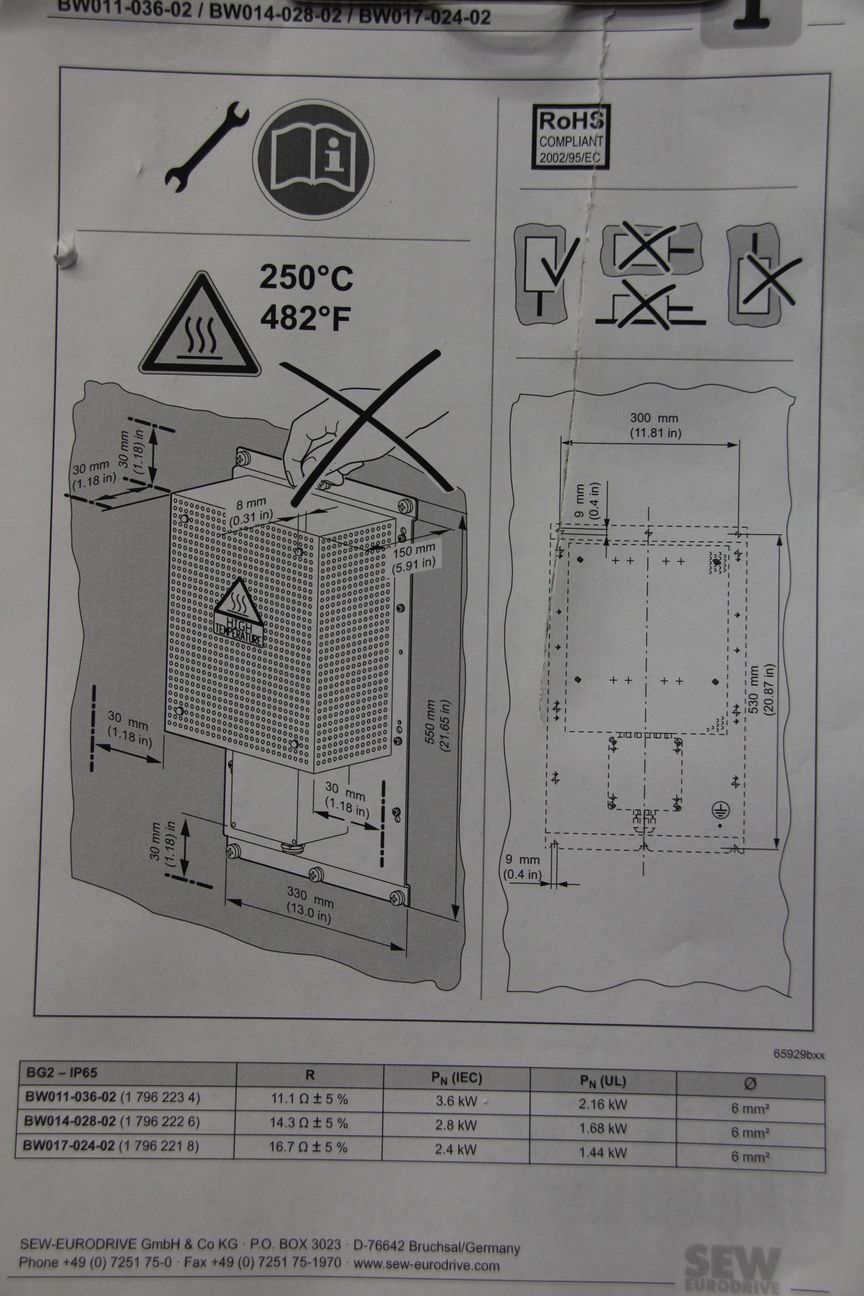 Bremswiderstand von SEW Eurodrive - BW017-024-02 – Bild 7