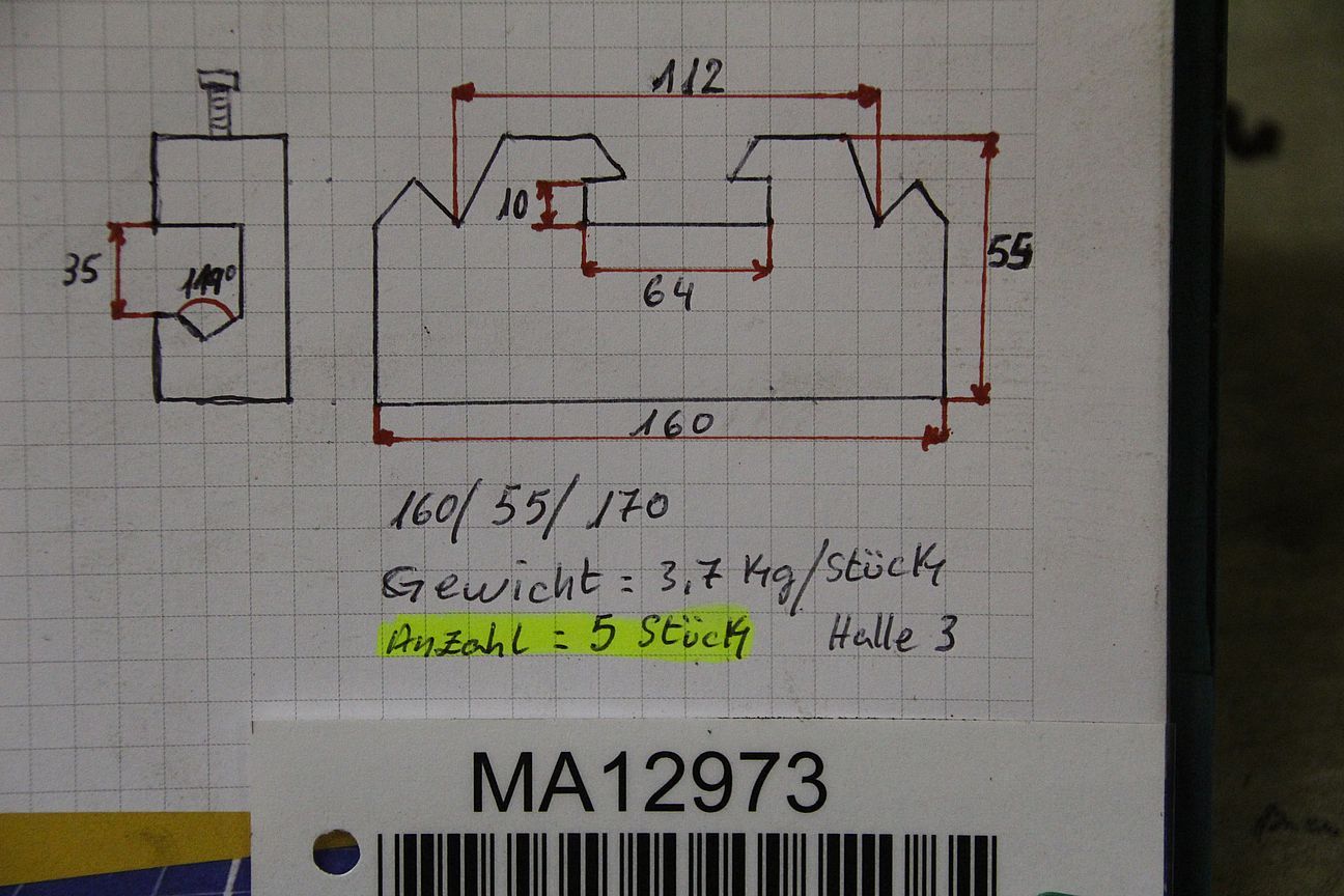 Schnellwechsel Stahlhalter von unbekannt - Aufnahmepunkte 112 mm – Bild 6