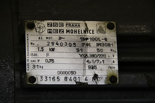 Elektromotor 1,5 kW 935 U/min von MEZ - 1AP100L-6 – Bild 4