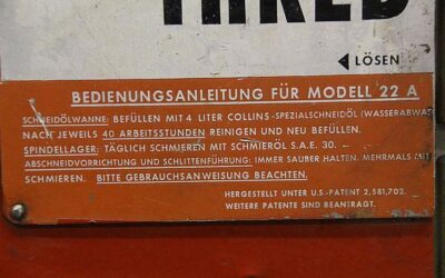 Gewindeschneidmaschine 2 Zoll von Collins - 22 A – Bild 8