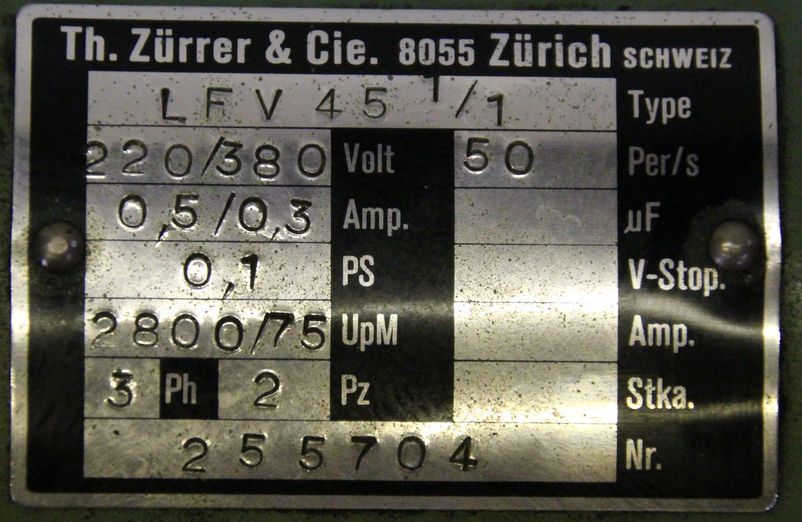 Getriebemotor 0,07 kW 75 U/min von Zürrer - LFV 451/1 – Bild 4