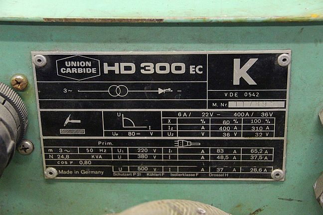 WIG Schweissgerät 400 A von Union Carbide - HD 300 EC – Bild 10