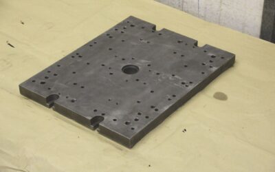 Aufspannplatte mit Bohrungen von Stahl - 395/495/H30 mm
