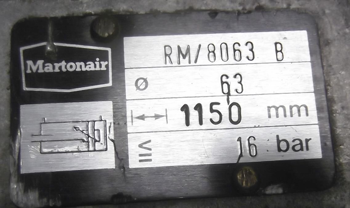 Pneumatikzylinder von Martonair - RM/8063 B Hub 1150 mm – Bild 4