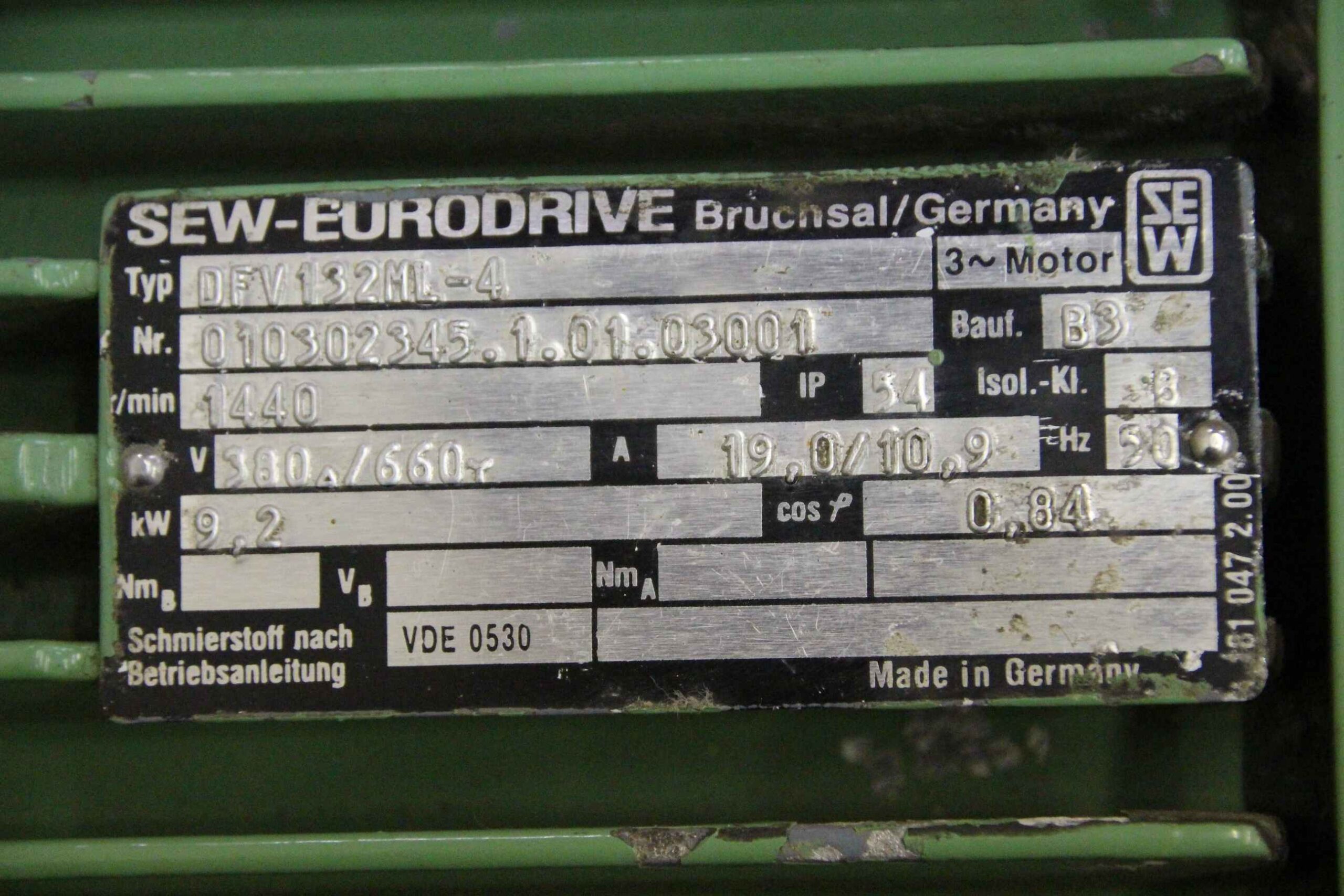 regelbarer Getriebemotor 9,2 kW 34-207 U/min von SEW EURODRIVE - DFV132ML-4 – Bild 5