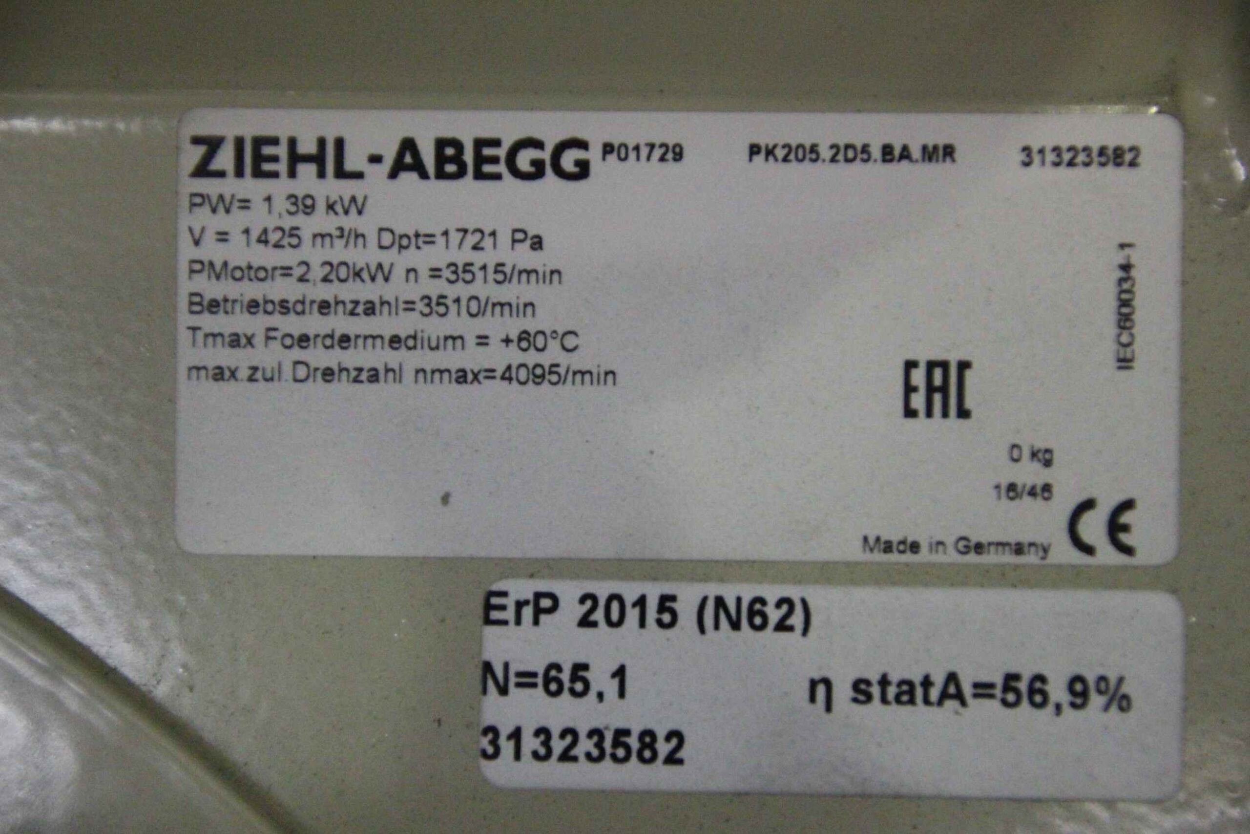 Staubabsauggebläse 2,2 kW von Ziehl-Abegg - 1425 m³/h – Bild 6