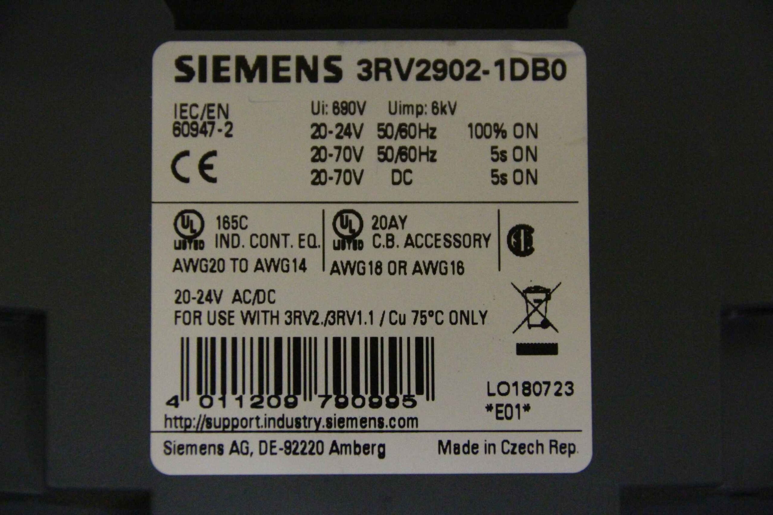 Leistungsschalter von Siemens - SIRIUS 3RV2 – Bild 5