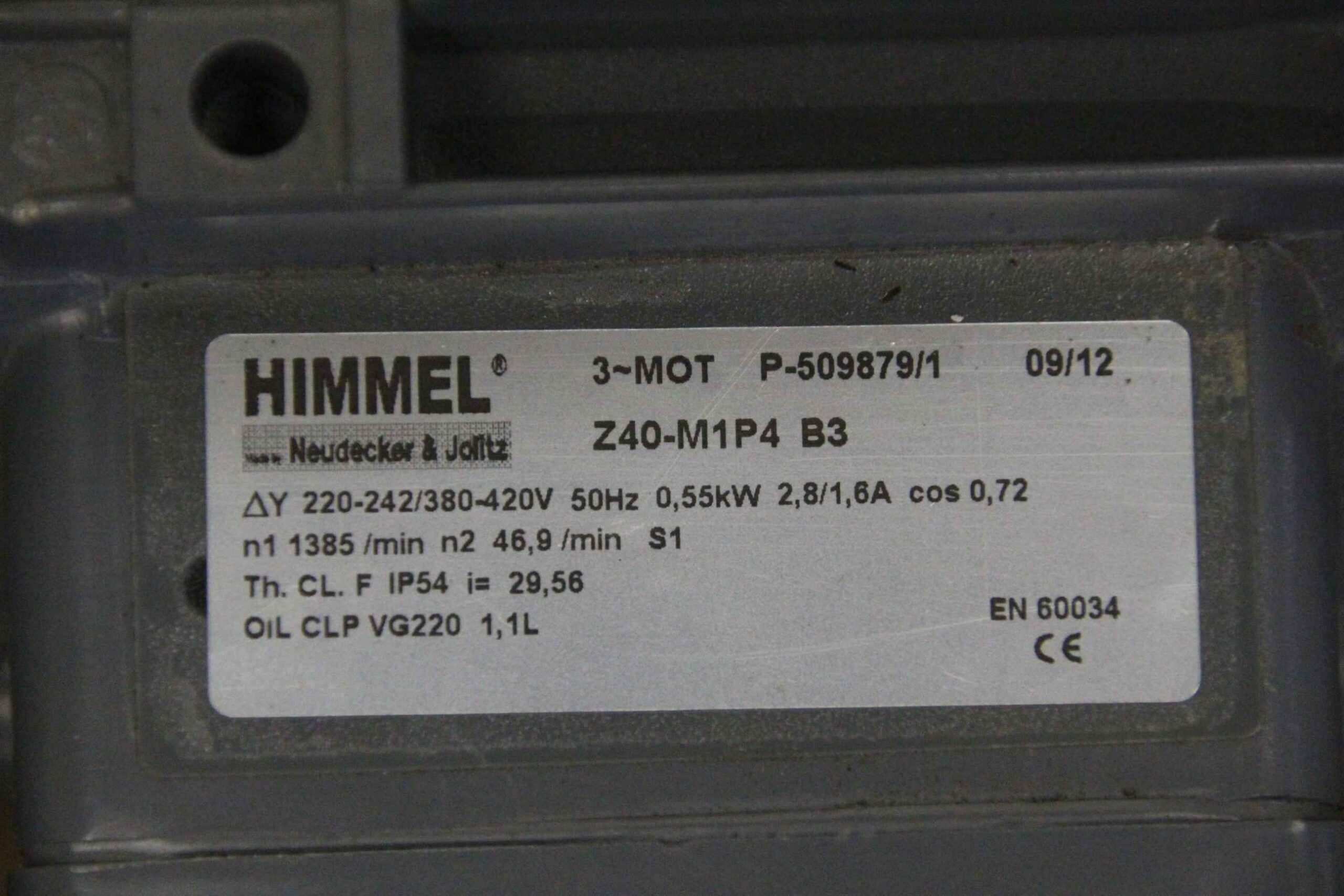 Getriebemotor 0,55 kW 46,9 U/min von Himmel - Z40-M1P4 B3 – Bild 4