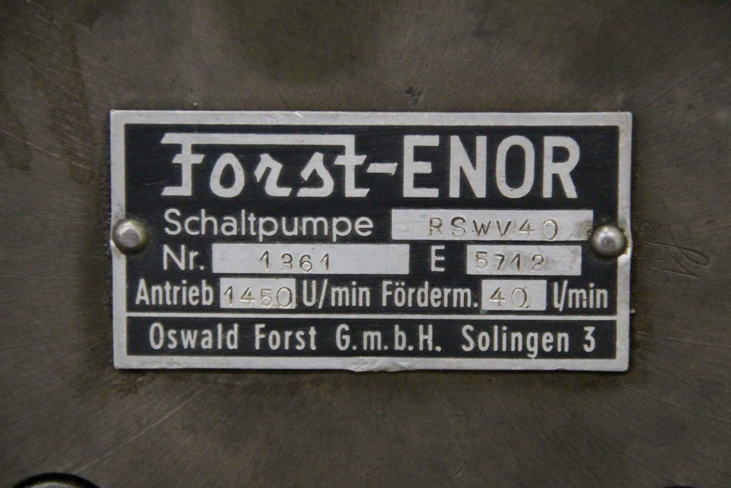 Kühlwasserpumpe von Forst-Enor - mit Behälter – Bild 5