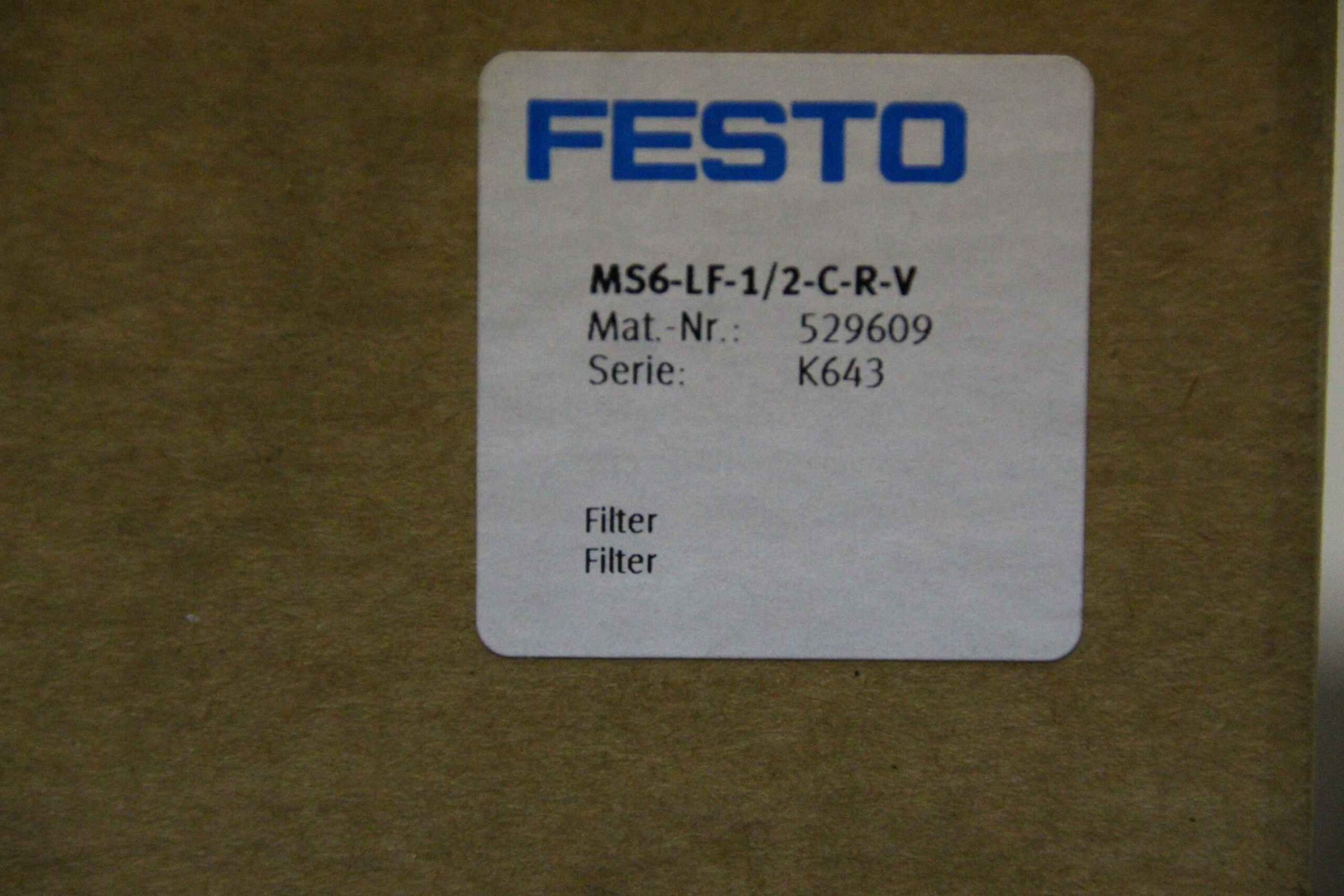 Wartungseinheit Filter Regelventil von Festo - MS6-LF-1/2-C-R-V – Bild 5
