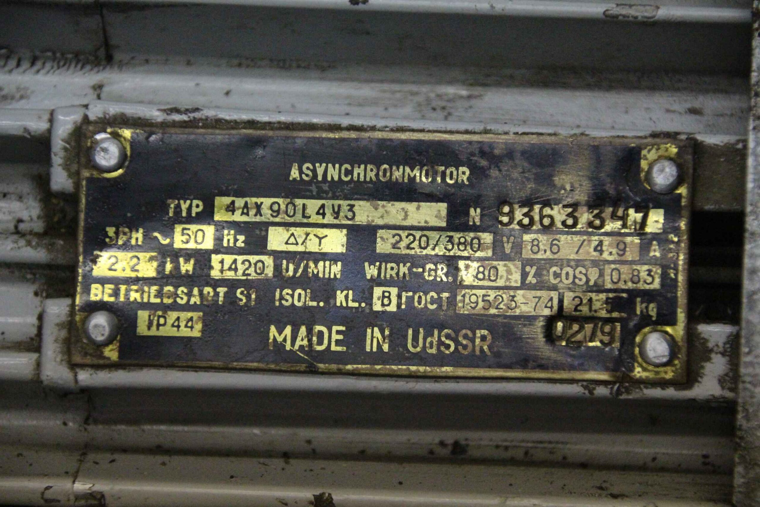 Elektromotor 2,2 kW 1420 U/min von unbekannt - 4AX90L4Y3 – Bild 10