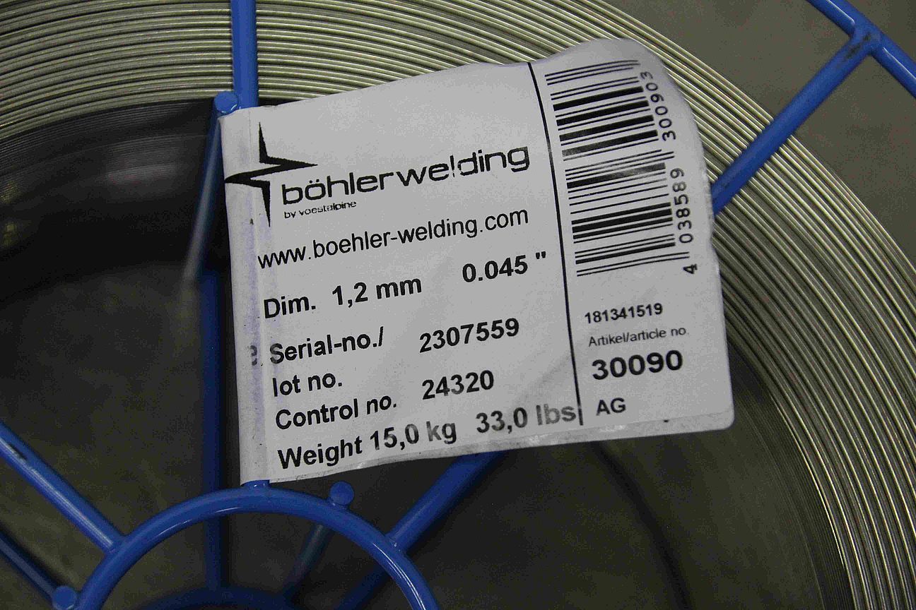Schweißdraht 1,2 mm Gewicht 11 kg von Böhler - FCW-2D 316L/SKR – Bild 2