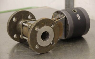 Absperrschieber mit Ventilantrieb pneumatisch von VEB MAW - NW40/32 ND 40 LDA 309-1