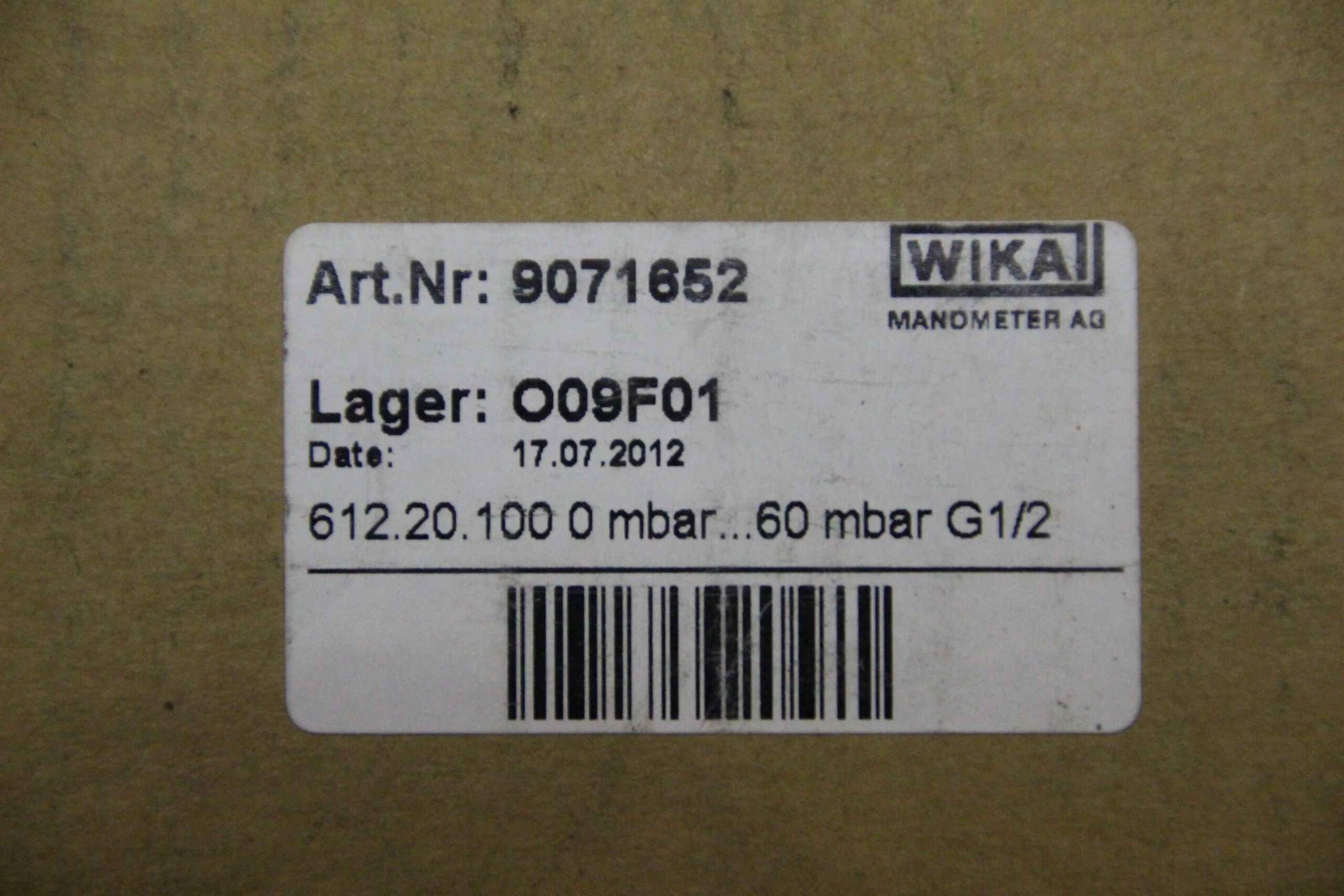 Manometer von Wika - 612.20.100 0 mbar...60 mbar – Bild 5