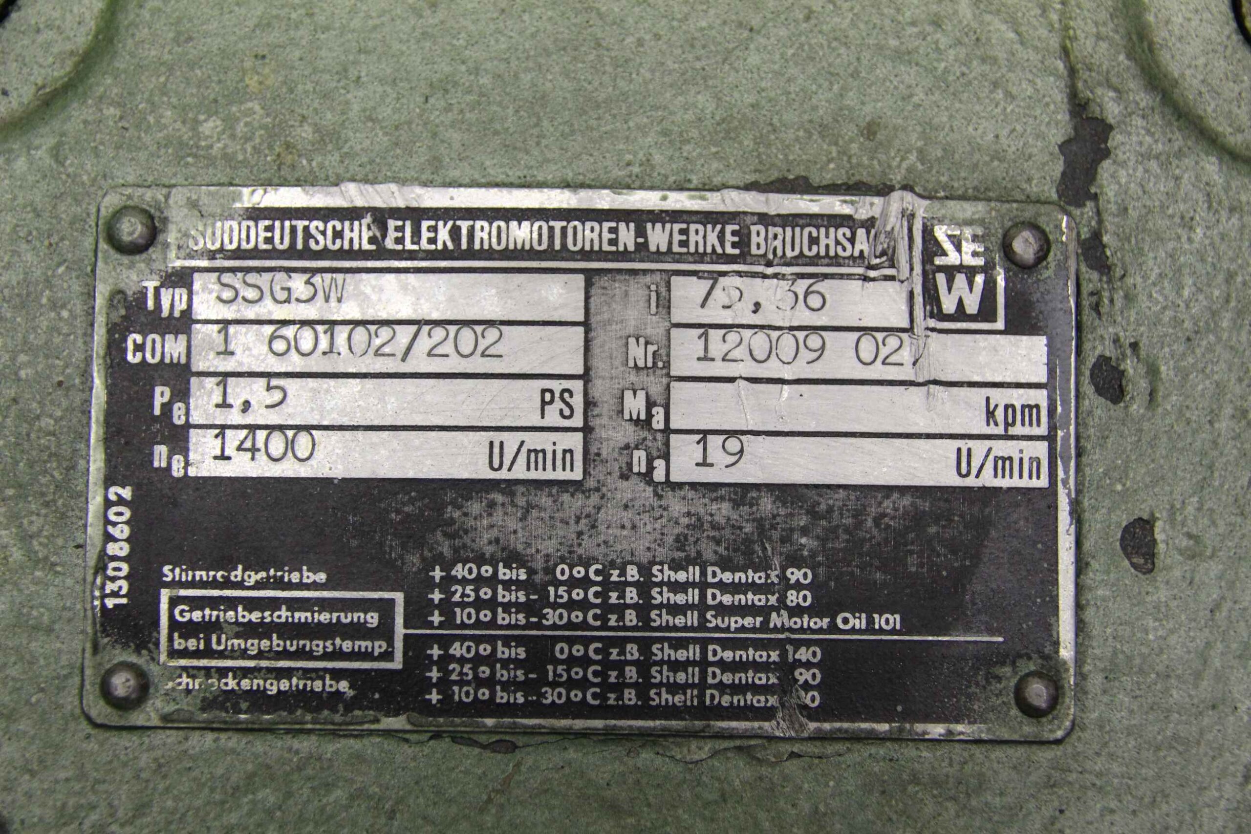 Getriebe 1:75,36 von SEW - SSG3W – Bild 4