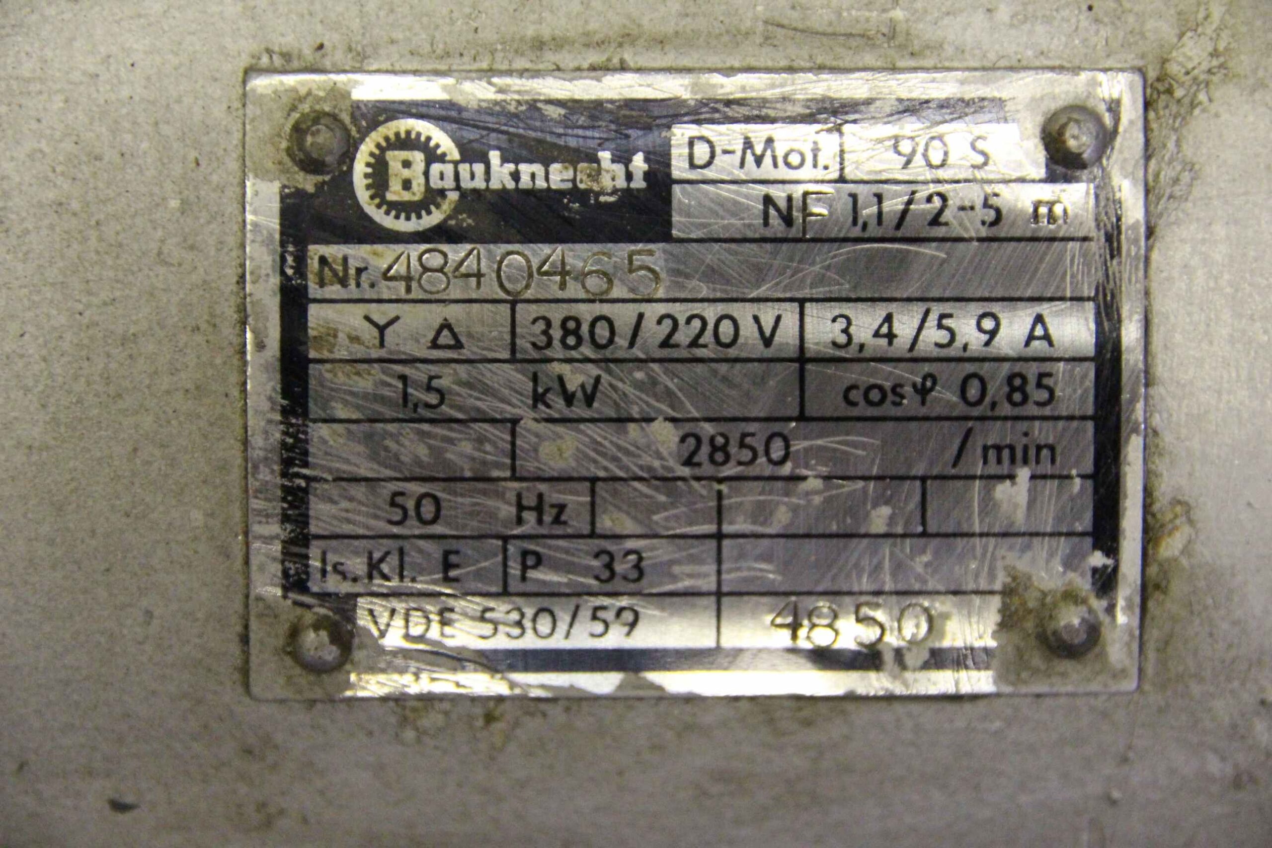 Gebläse 1,5 kW von Bauknecht - P900 02 90S NF 1,1/2-5m – Bild 4