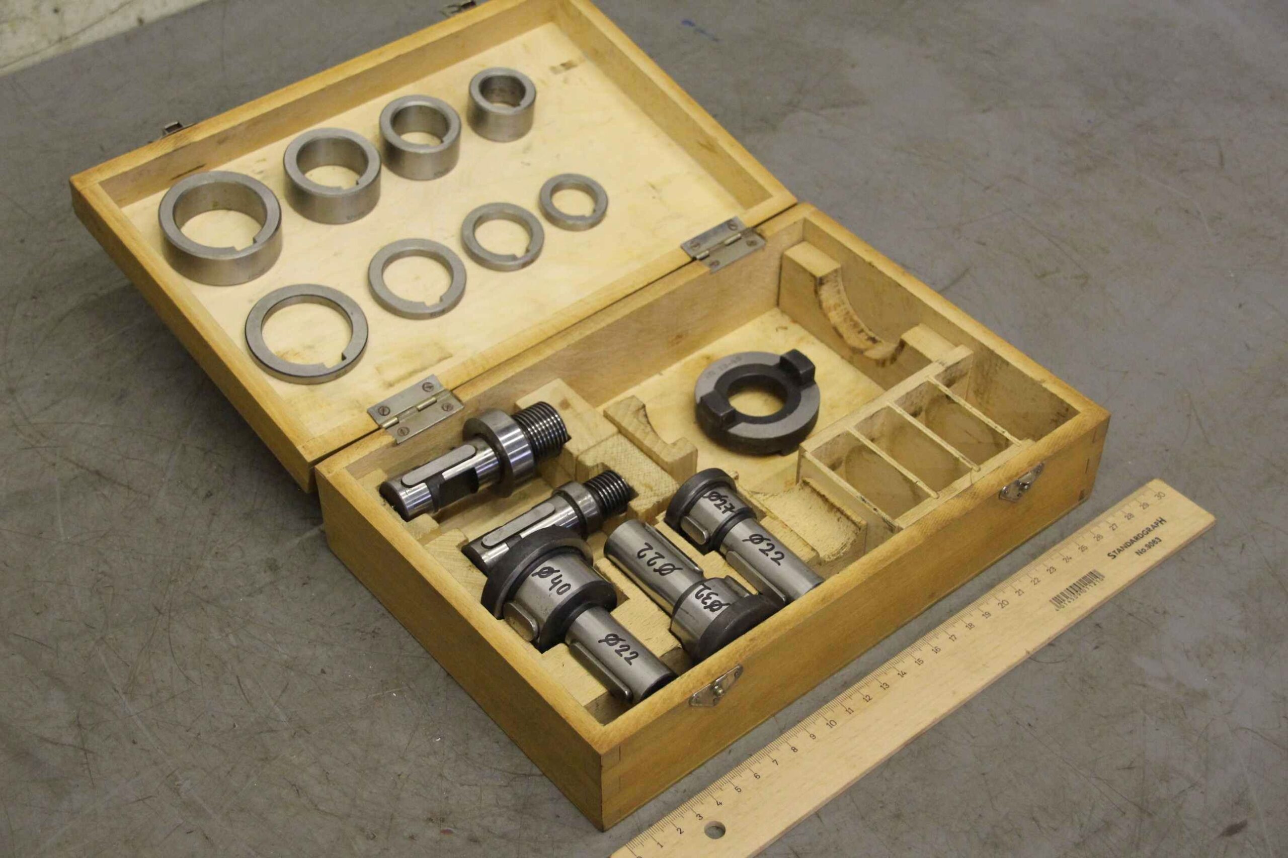 Fräsaufnahmen Adapterringe Satz von unbekannt - Ø 22/27/32/40 mm – Bild 2