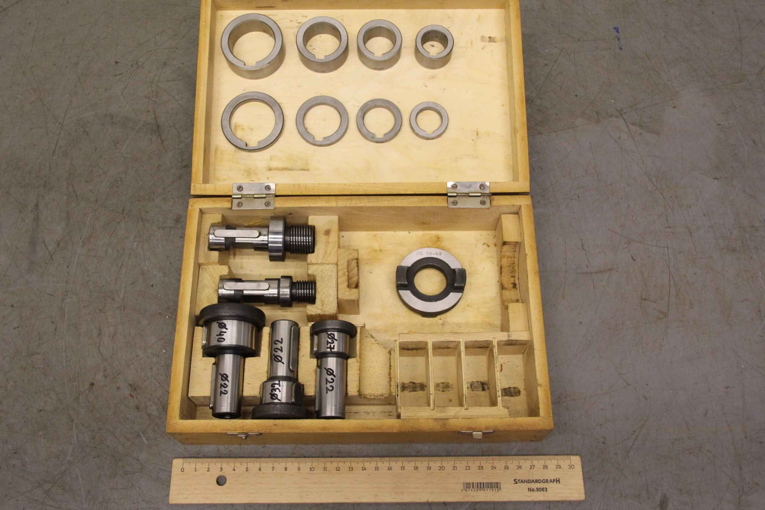 Fräsaufnahmen Adapterringe Satz von unbekannt - Ø 22/27/32/40 mm – Bild 3
