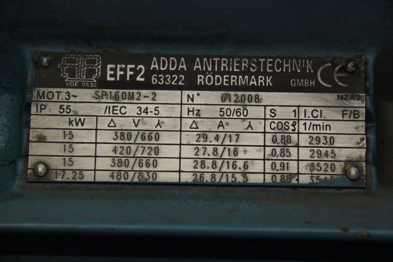Elektromotor 15 kW 2930 U/min von ADDA - SP160M2-2 – Bild 4
