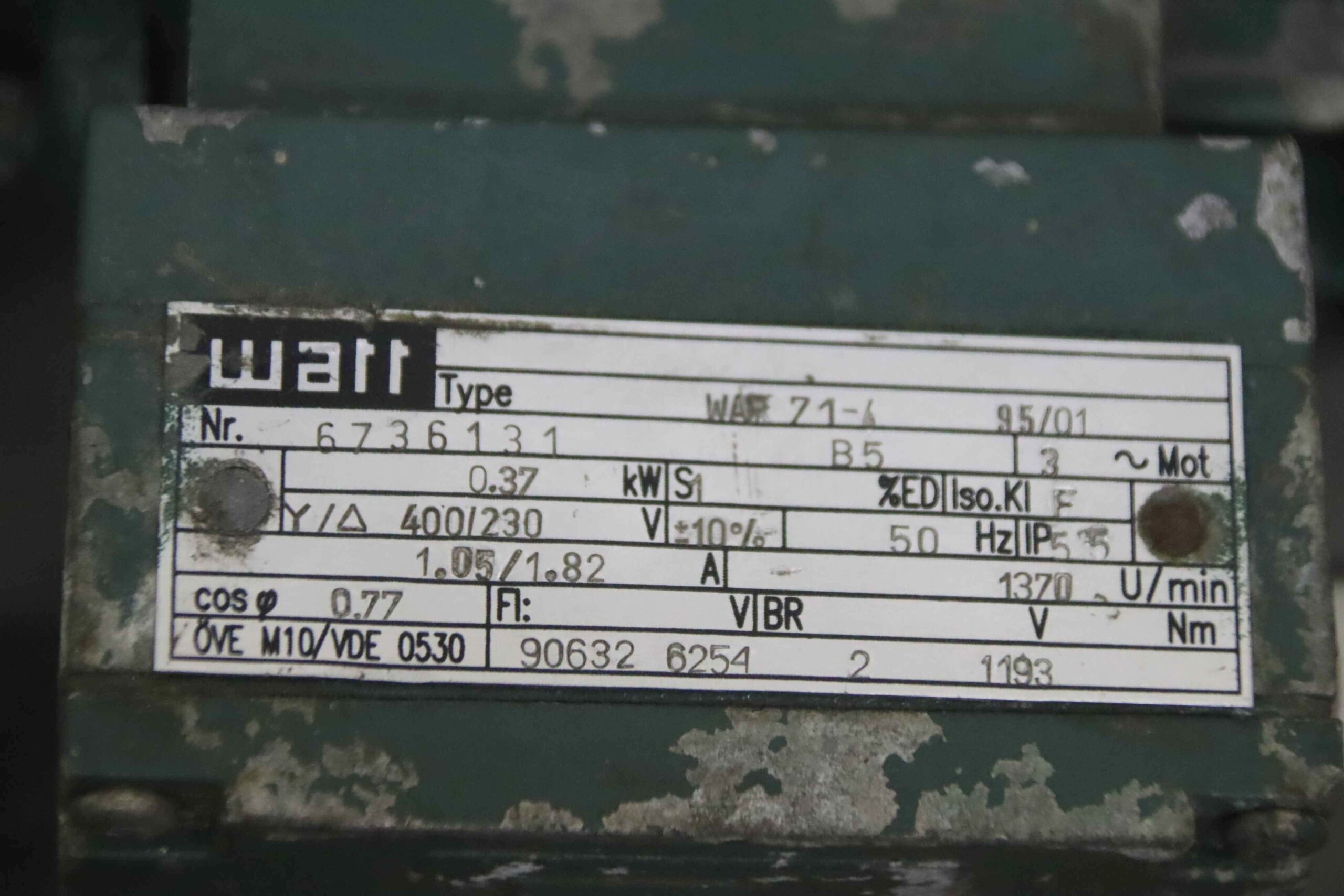 Getriebemotor 0,37 kW 246 U/min von Watt Drive - HG OKG 71N4 – Bild 4