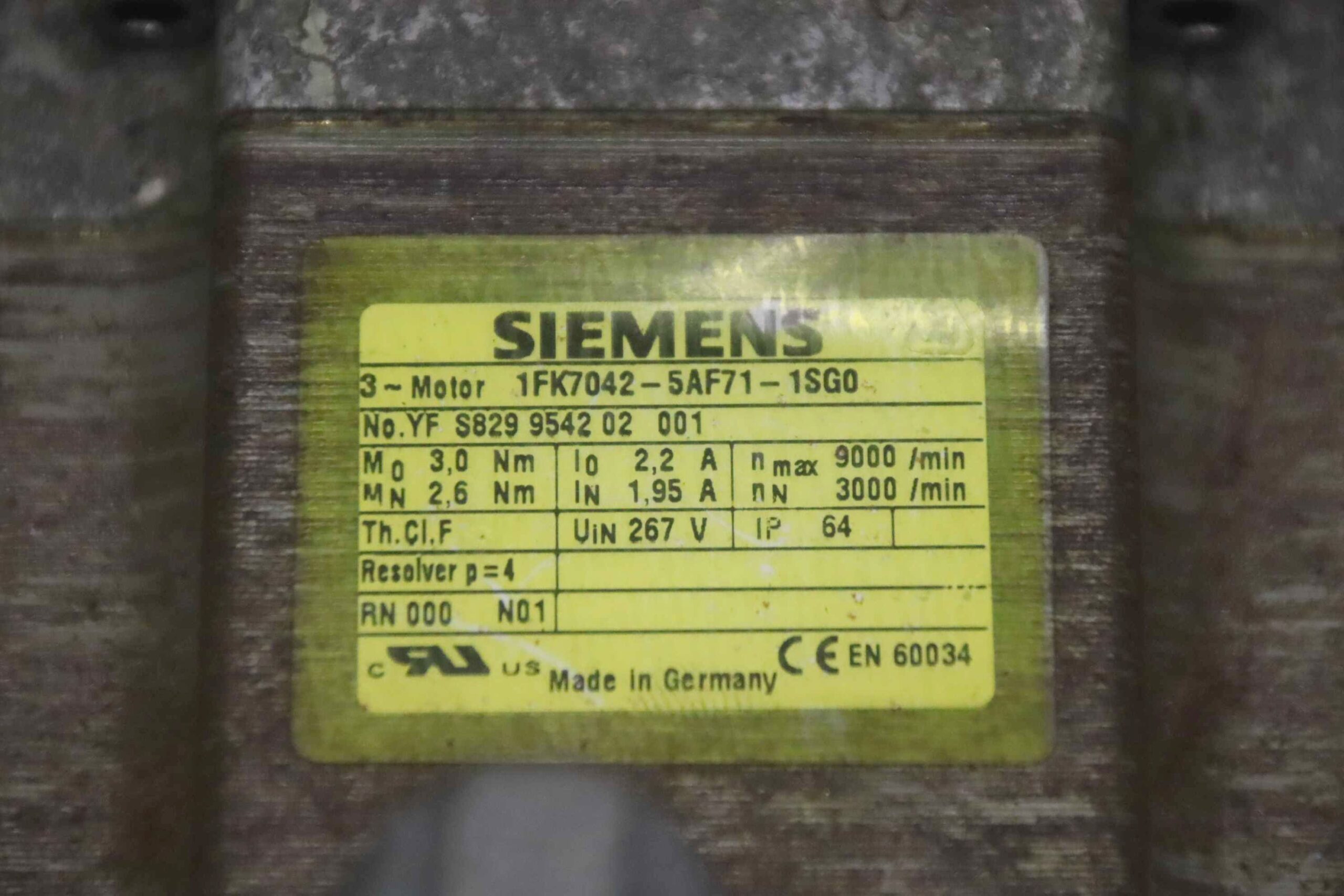 Servo-Getriebemotor von Siemens - 1FK7042-5AF71-1SGO – Bild 4