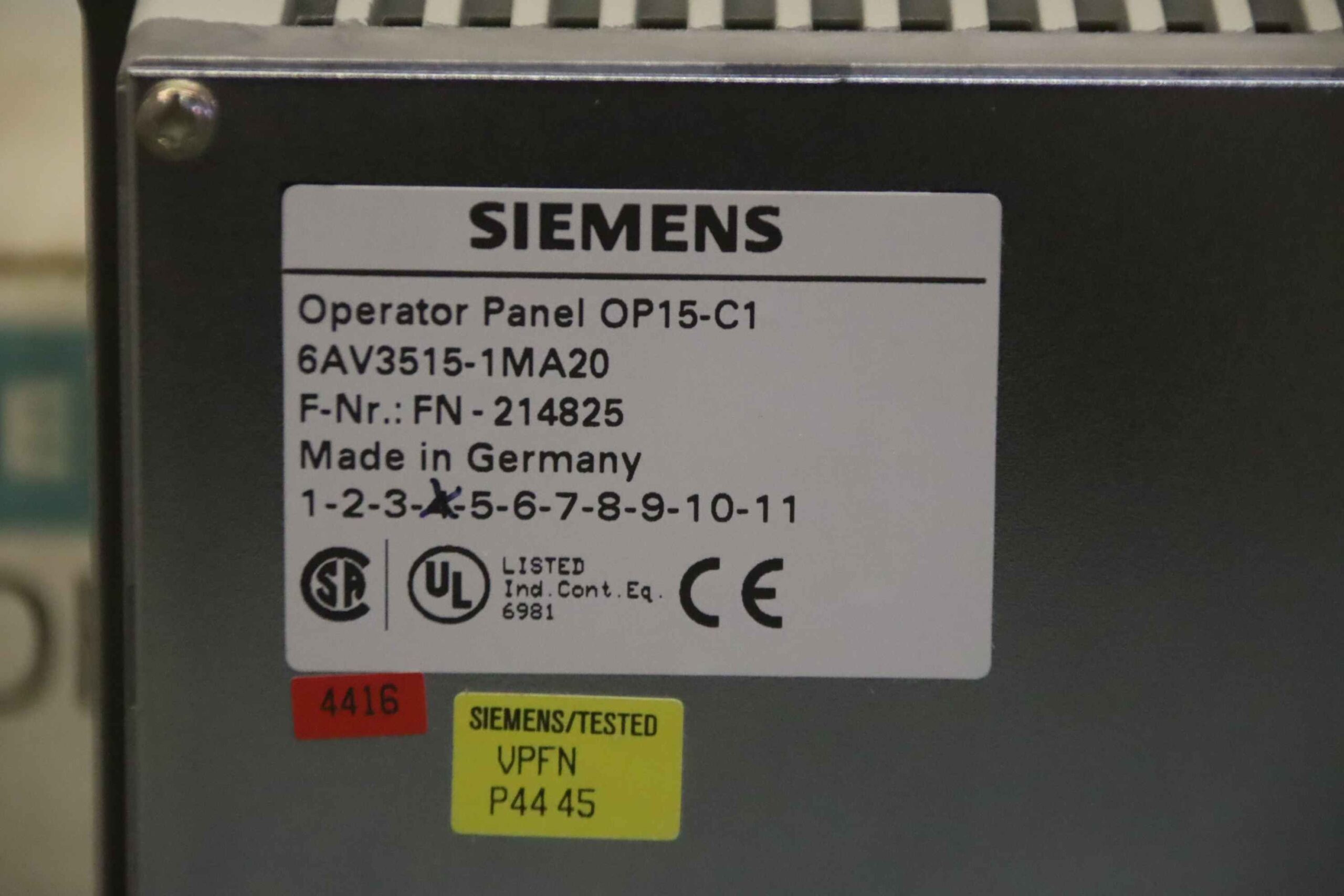 Bedienteil Operator Panel OP15-C1 von Siemens - 6AV3515-1MA20 – Bild 5