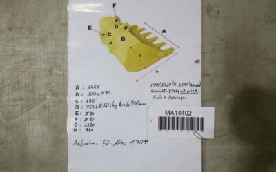 Baggerlöffel von Stahl - Breite 122 cm – Bild 11