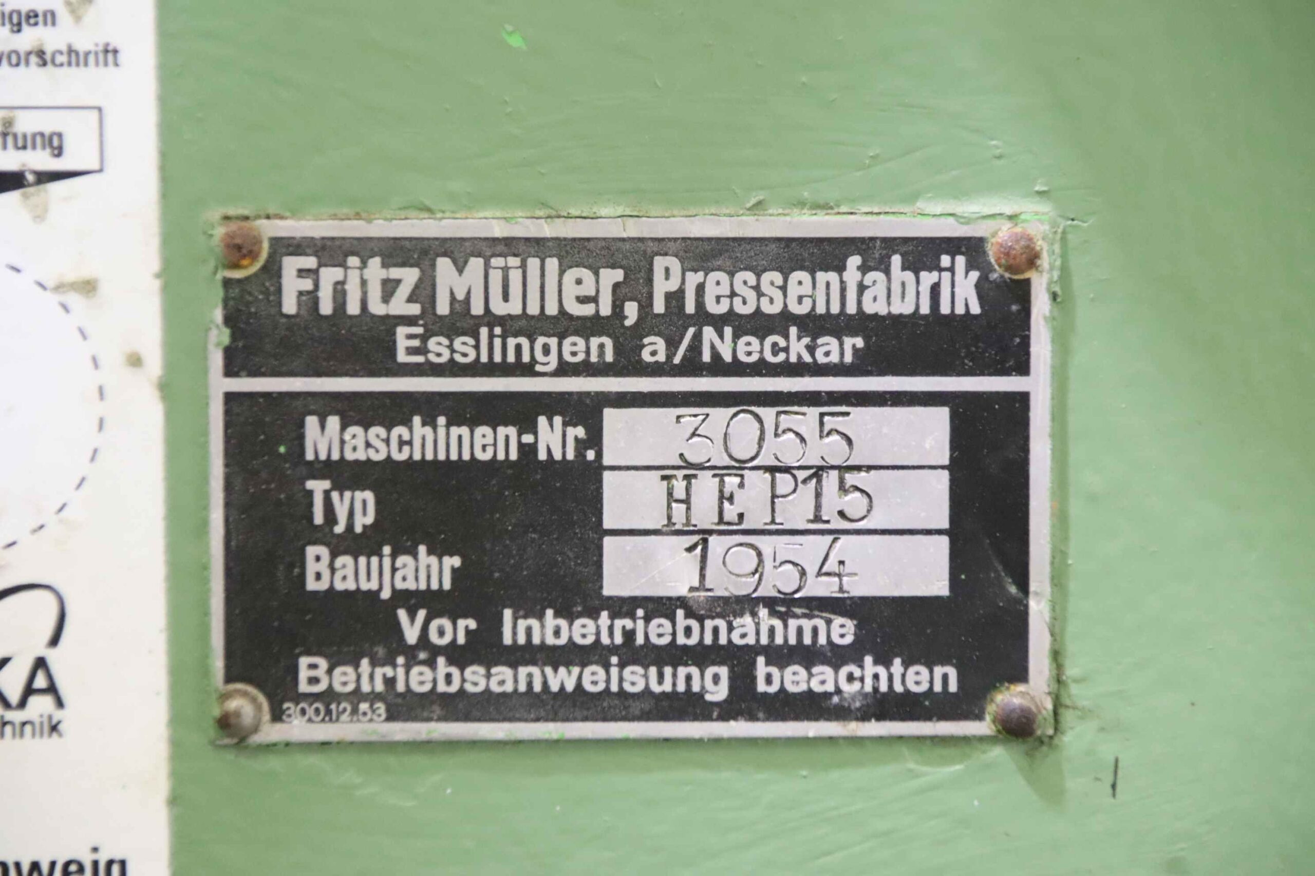 Hydraulikpresse 15 to von Müller - HEP15 – Bild 4