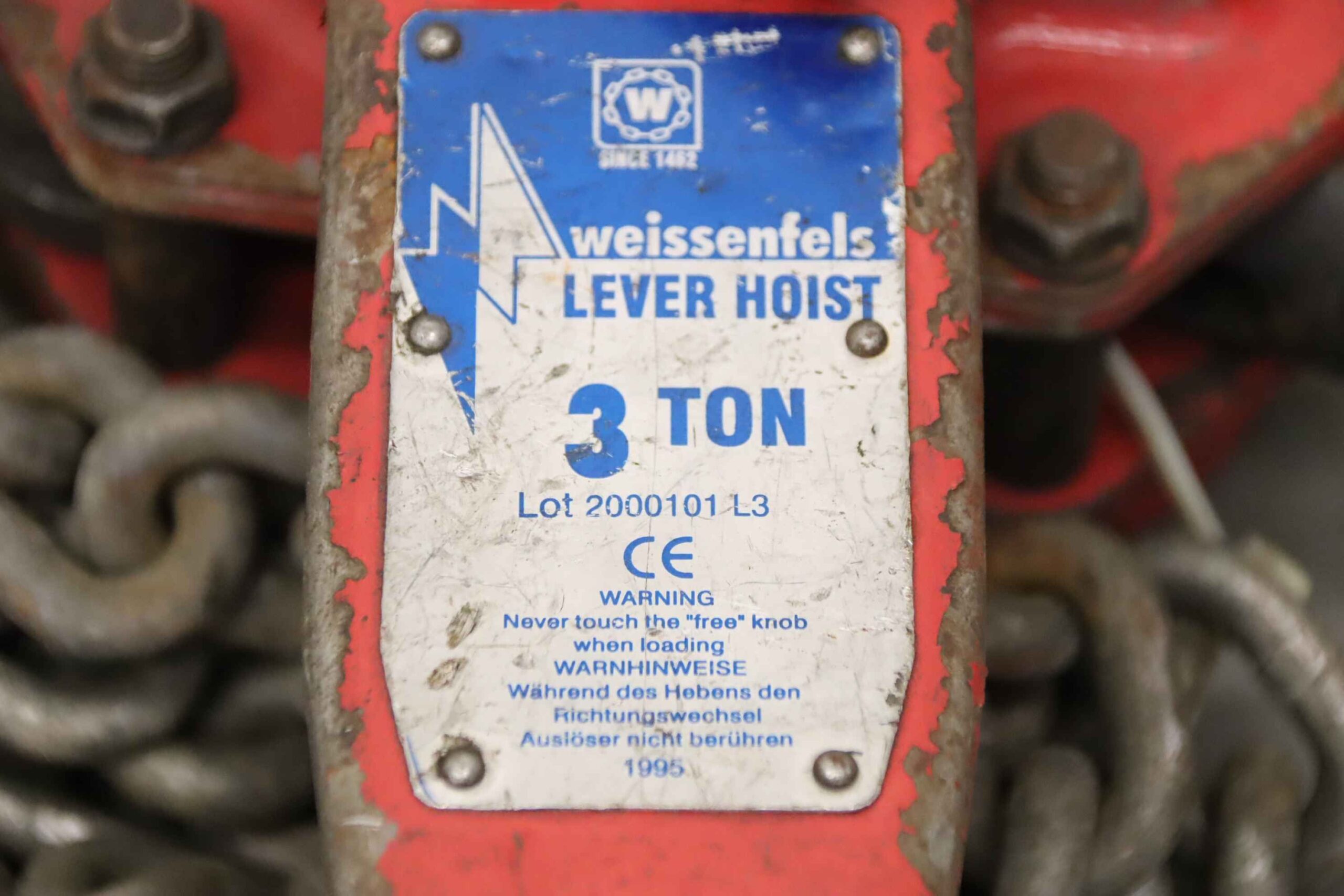 Hebel-Kettenzug 3 to von weissenfels - Kettenlänge 4 m – Bild 4