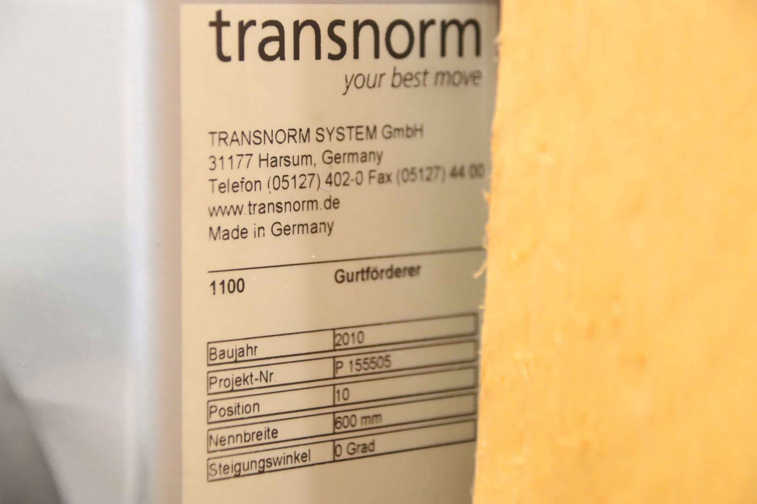 Förderband frequenzgeregelt von Transnorm - 1100 134000 x 600 mm – Bild 4