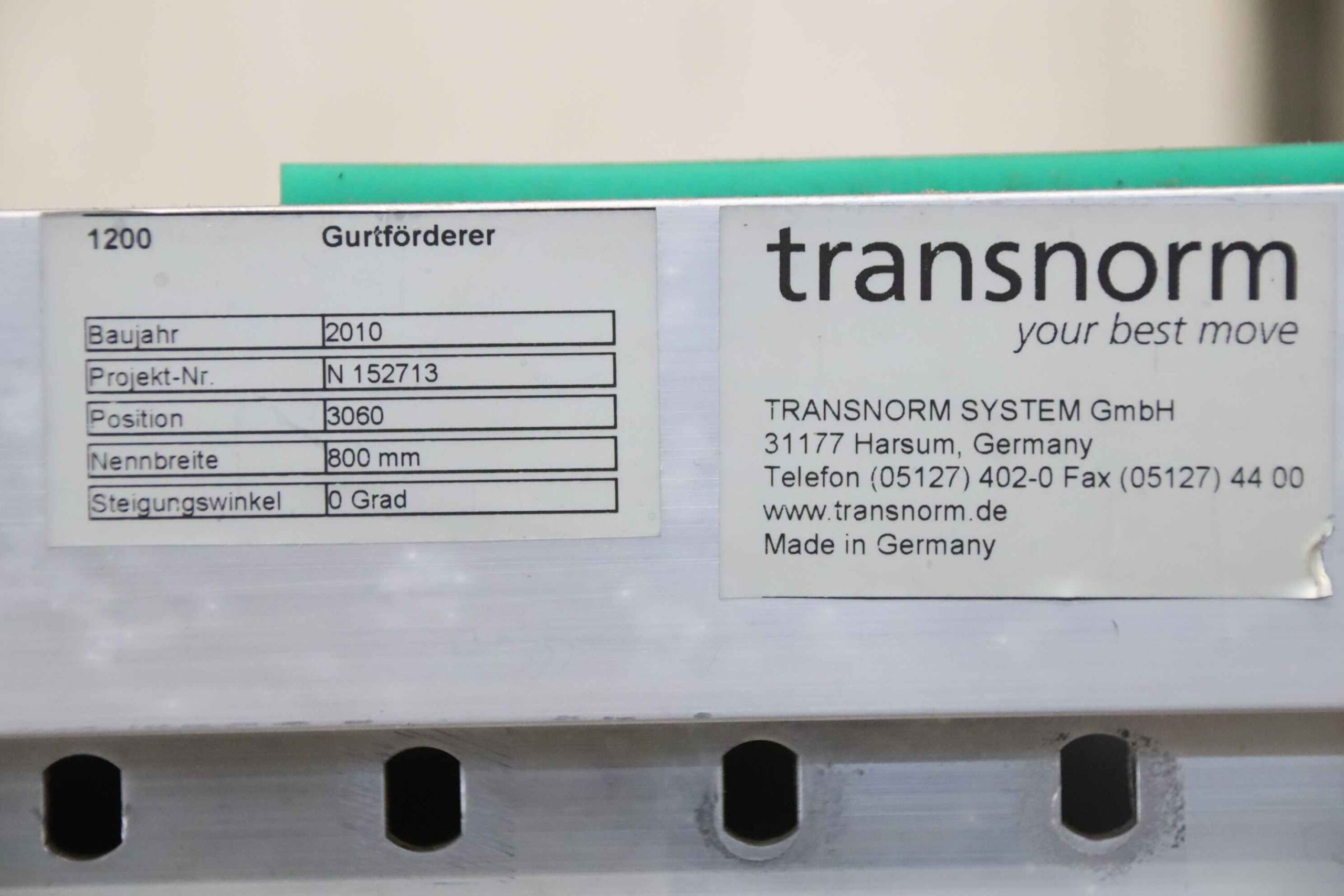 Förderband frequenzgeregelt von Transnorm - 1100 134000 x 600 mm – Bild 11