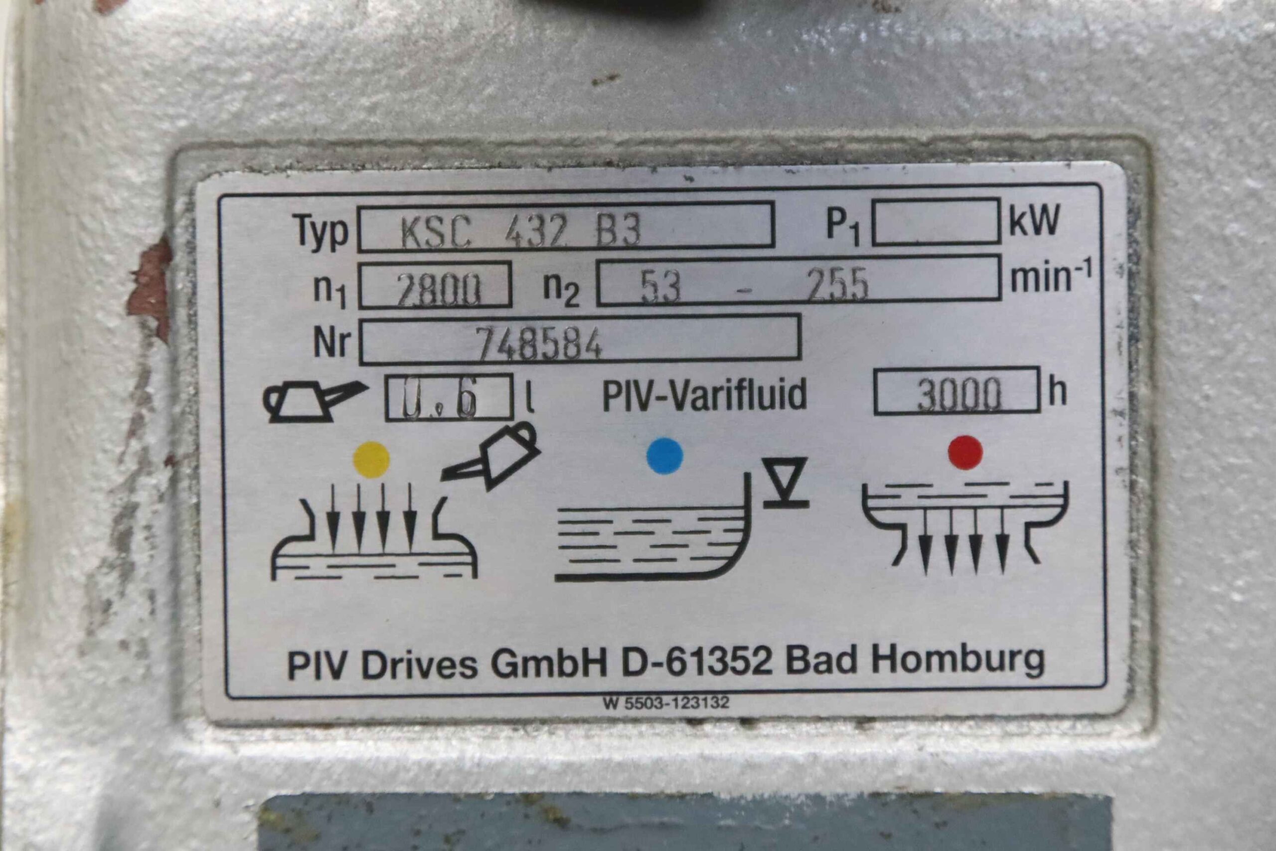 regelbares Getriebe 53-255 U/min von PIV - KSC 432 B3 – Bild 4