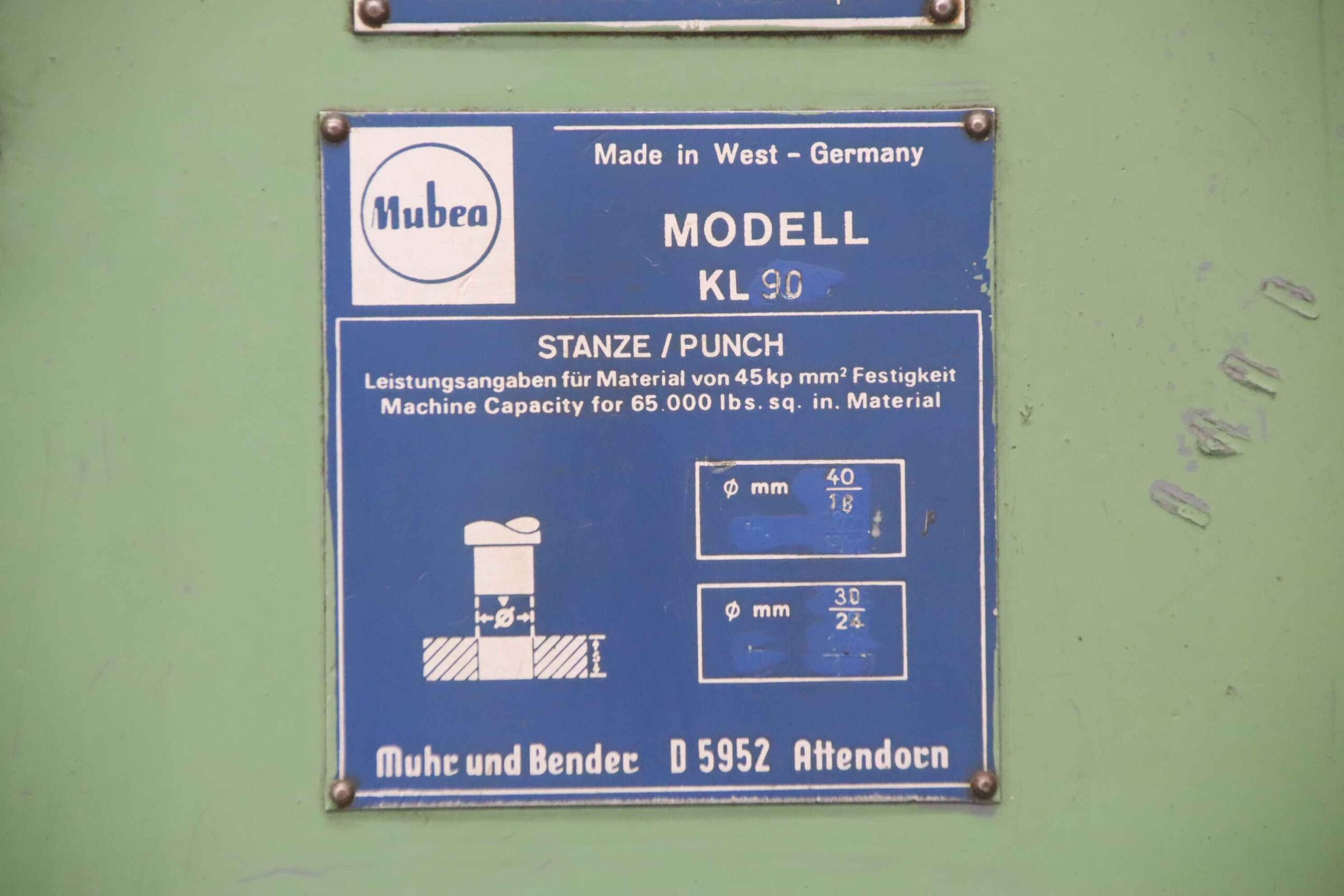 Lochstanze 100 to mit Koordinaten-Tisch von Mubea - KL 100 mit Digitalanzeige – Bild 8