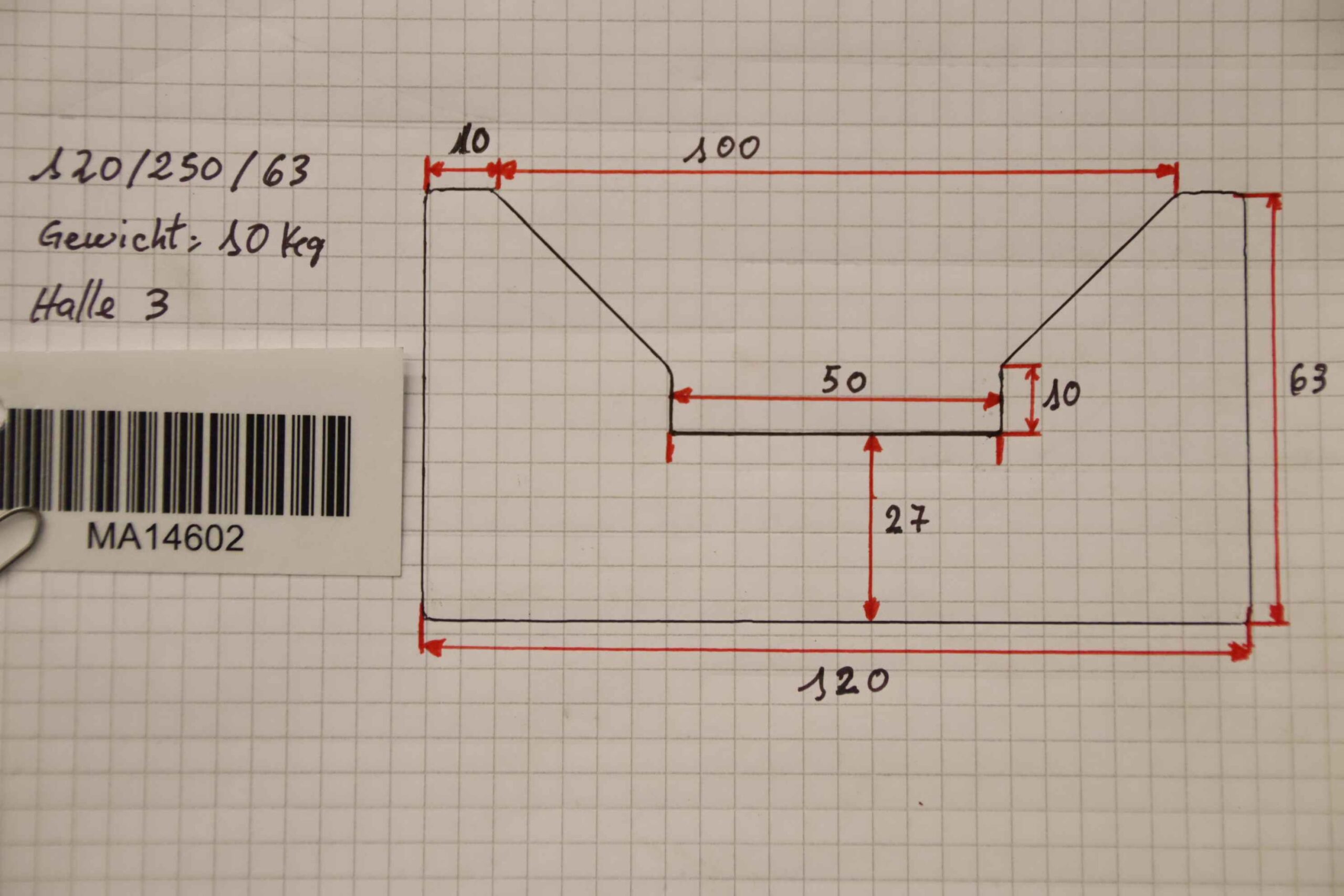 Anreissprisma von Stahl - 250/120/H63 mm – Bild 5