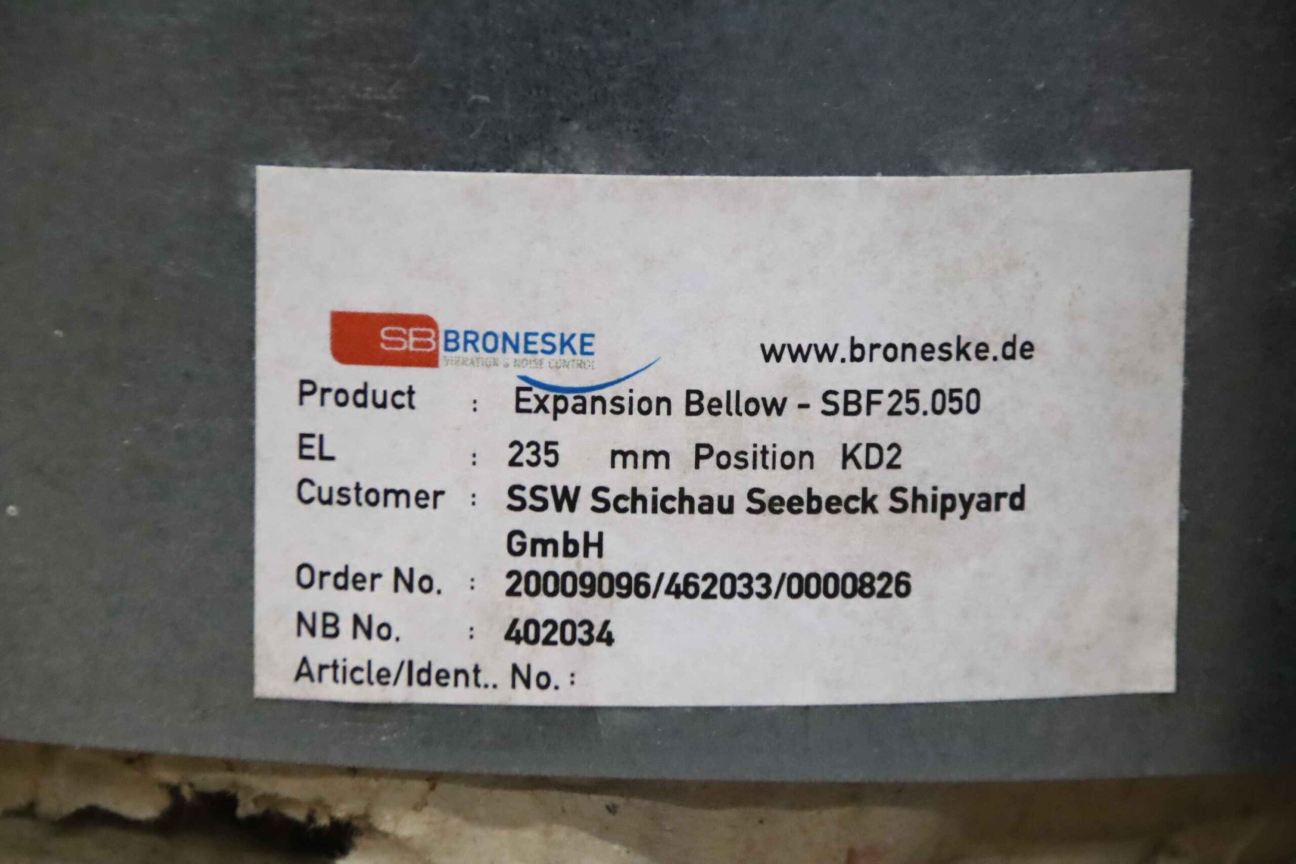Axialkompensator DN250 von SB Broneske - SBF25.050 – Bild 4