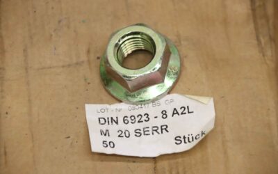 Alternative view of Sechskantmuttern M20 3650 Stück von unbekannt - DIN 6923-8 A2L M20 SERR