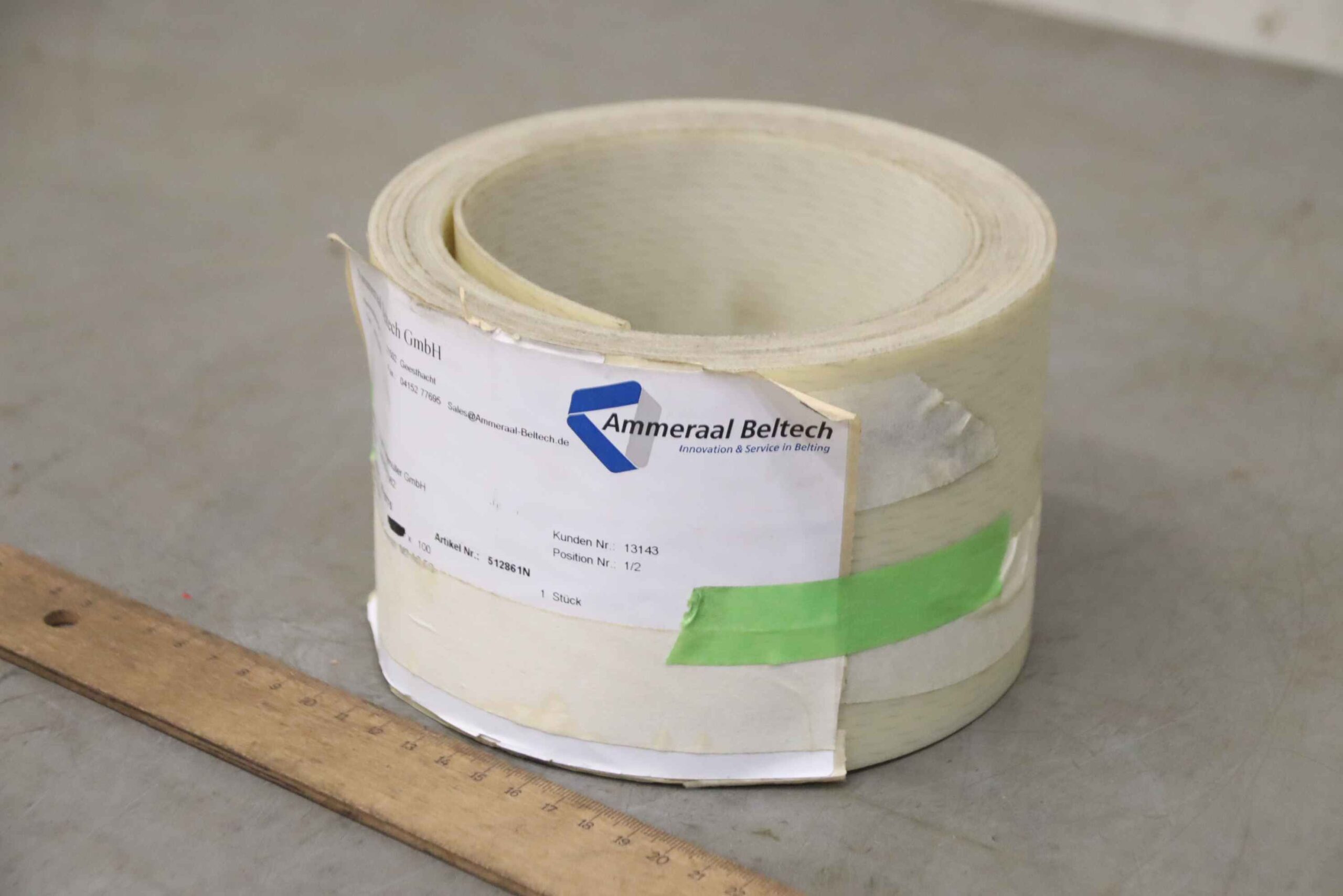 Förderbandgurt Breite 100 mm von Ammeraal Beltech - EM 8/2 0+045 transp.