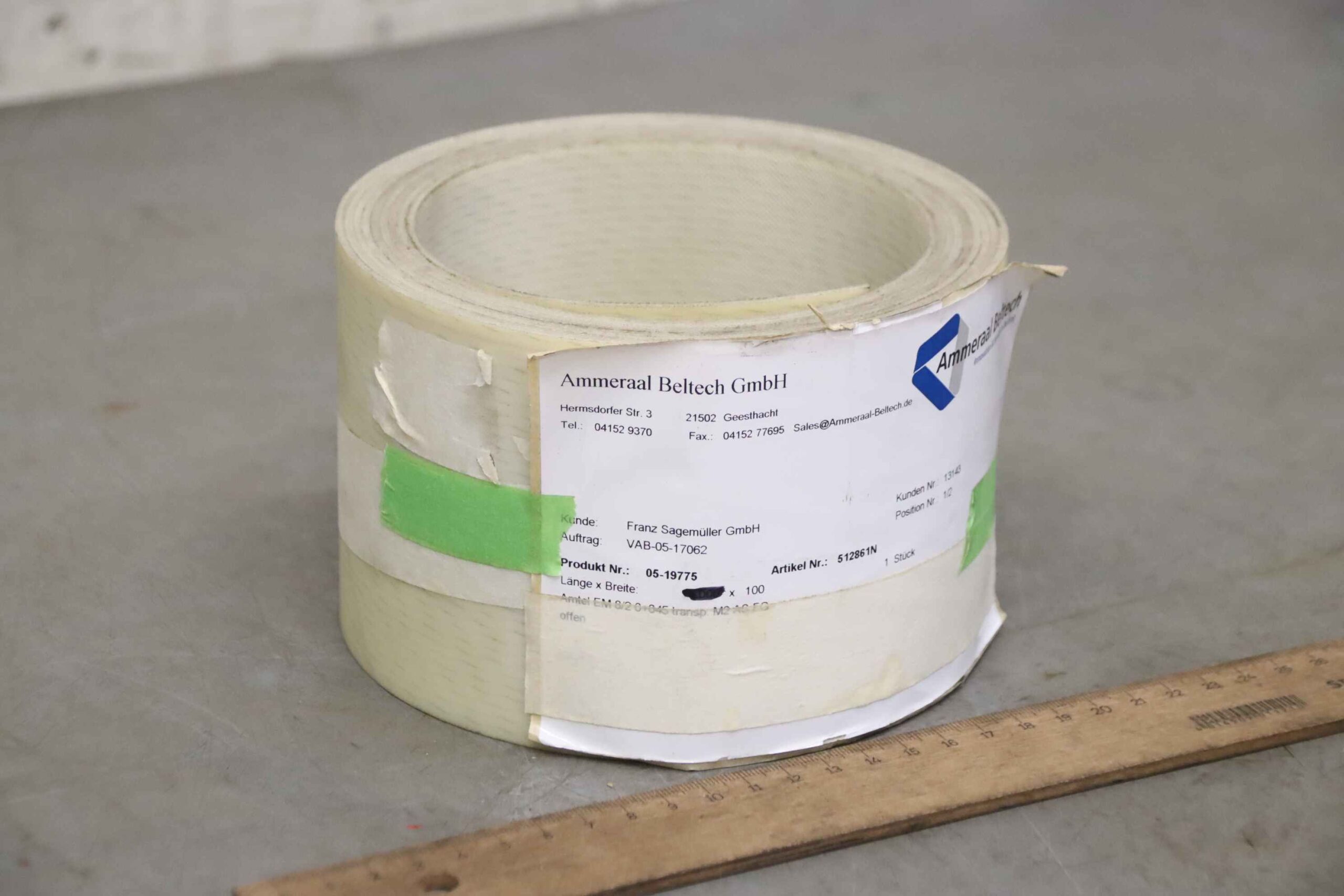 Förderbandgurt Breite 100 mm von Ammeraal Beltech - EM 8/2 0+045 transp. – Bild 2