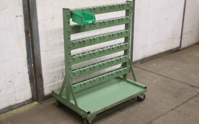 Alternative view of Sichtlagerkastenregal von unbekannt - doppelseitig / 2x 36 Kästen