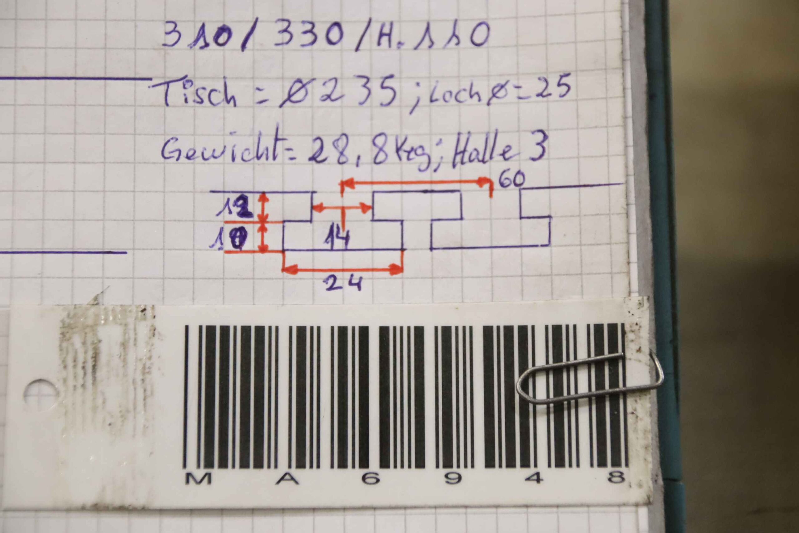 Rundtisch von unbekannt - Ø 235 mm – Bild 7