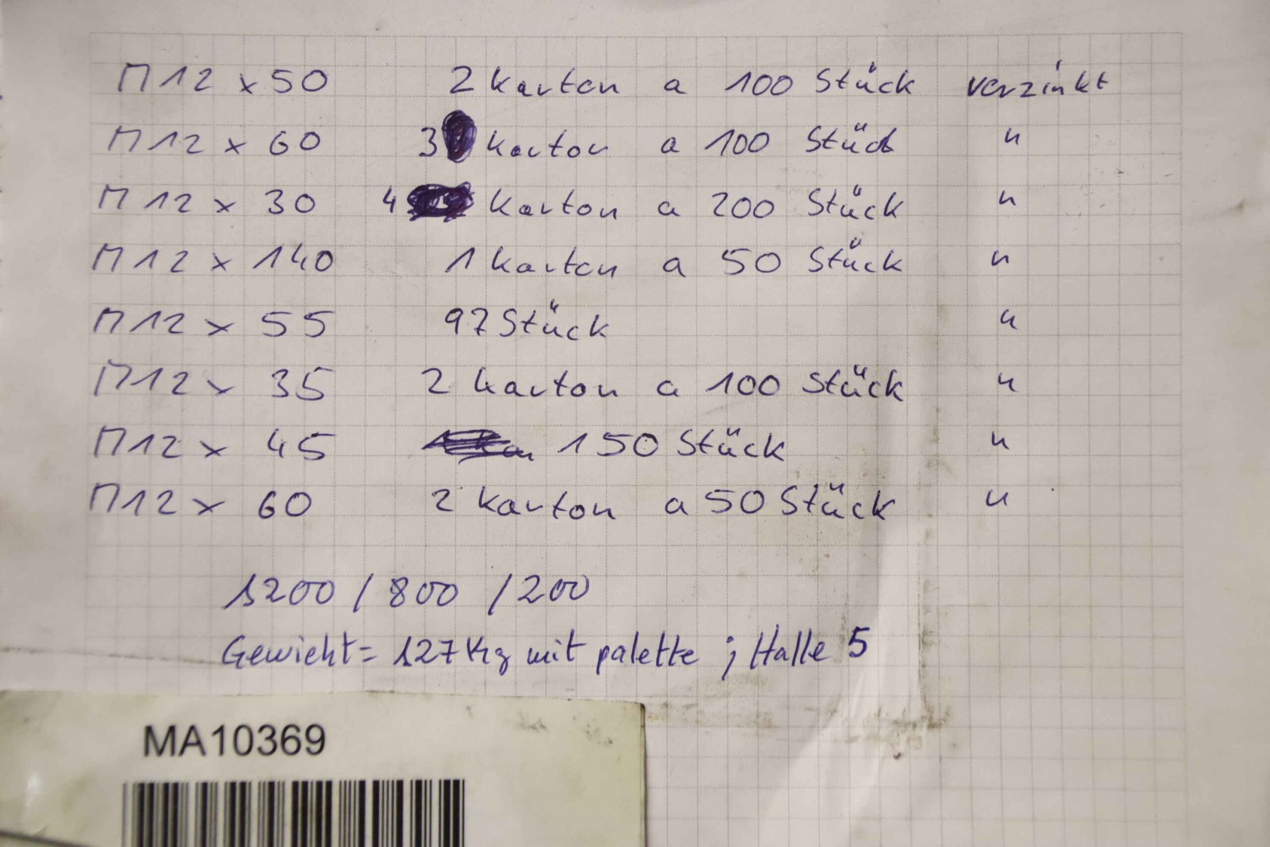 Sechskantschrauben M12 100 kg von Diverse - 8.8 div Größen verzinkt – Bild 5